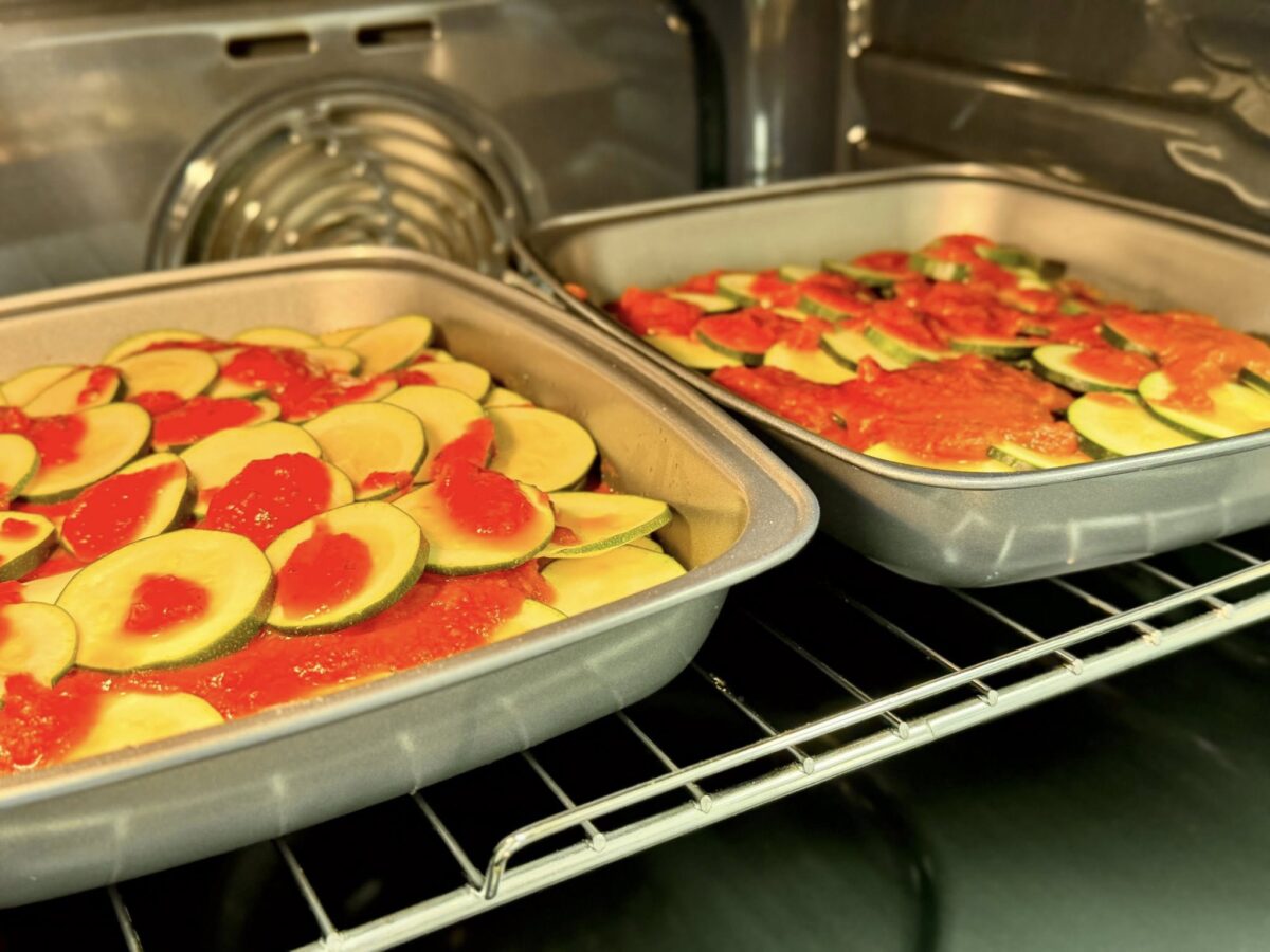 Grow Rhondda’s Welcome Platter Lunch Club Courgette, Aubergine and Tomato Bake