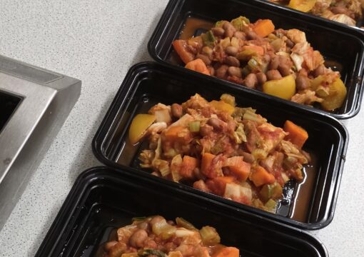 Bean chilli recipe made by FareShare Cymru's Chef, Liam