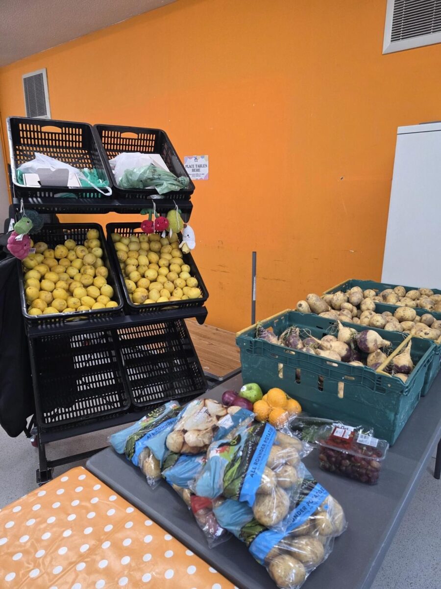 Fresh surplus fruit and vegetables helping support the local community in Tremorfa Community Pantry